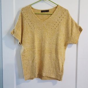 The Limited Yellow Short Sleeve Sweater